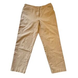 Jones Sport Womens Tan Khaki Stretch Cotton Straight Leg Pants Size 14